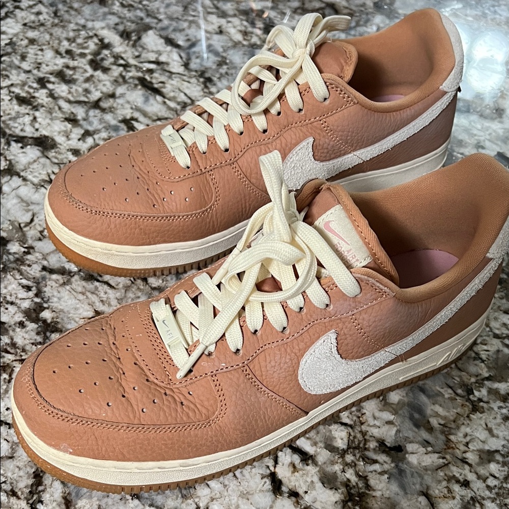 Nike pink/peach air force ones